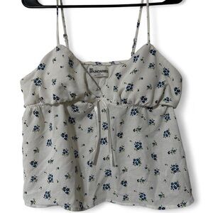 No Boundaries Floral Camisole - White and Blue